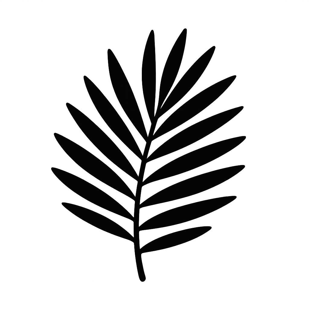 Foglia di palma silhouette
