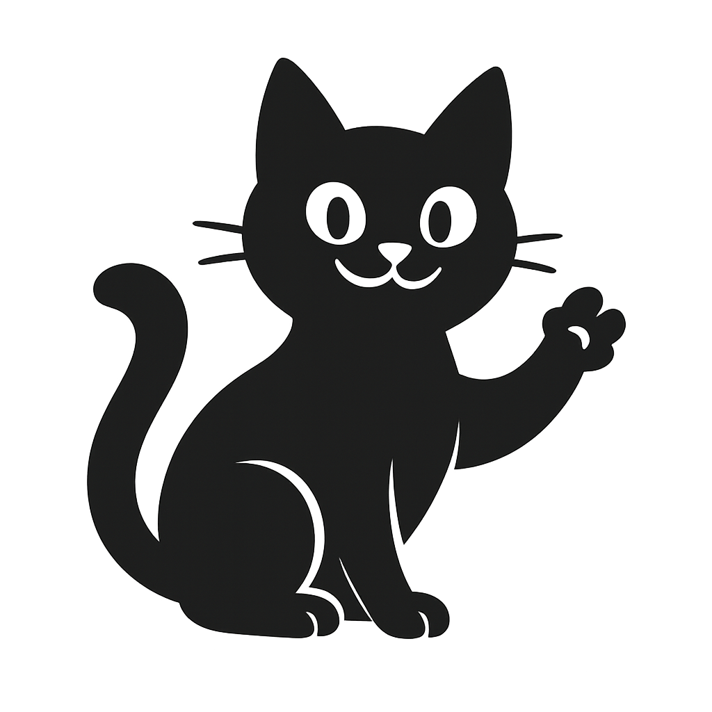 Gatto simpatico in pose diverse monocolore