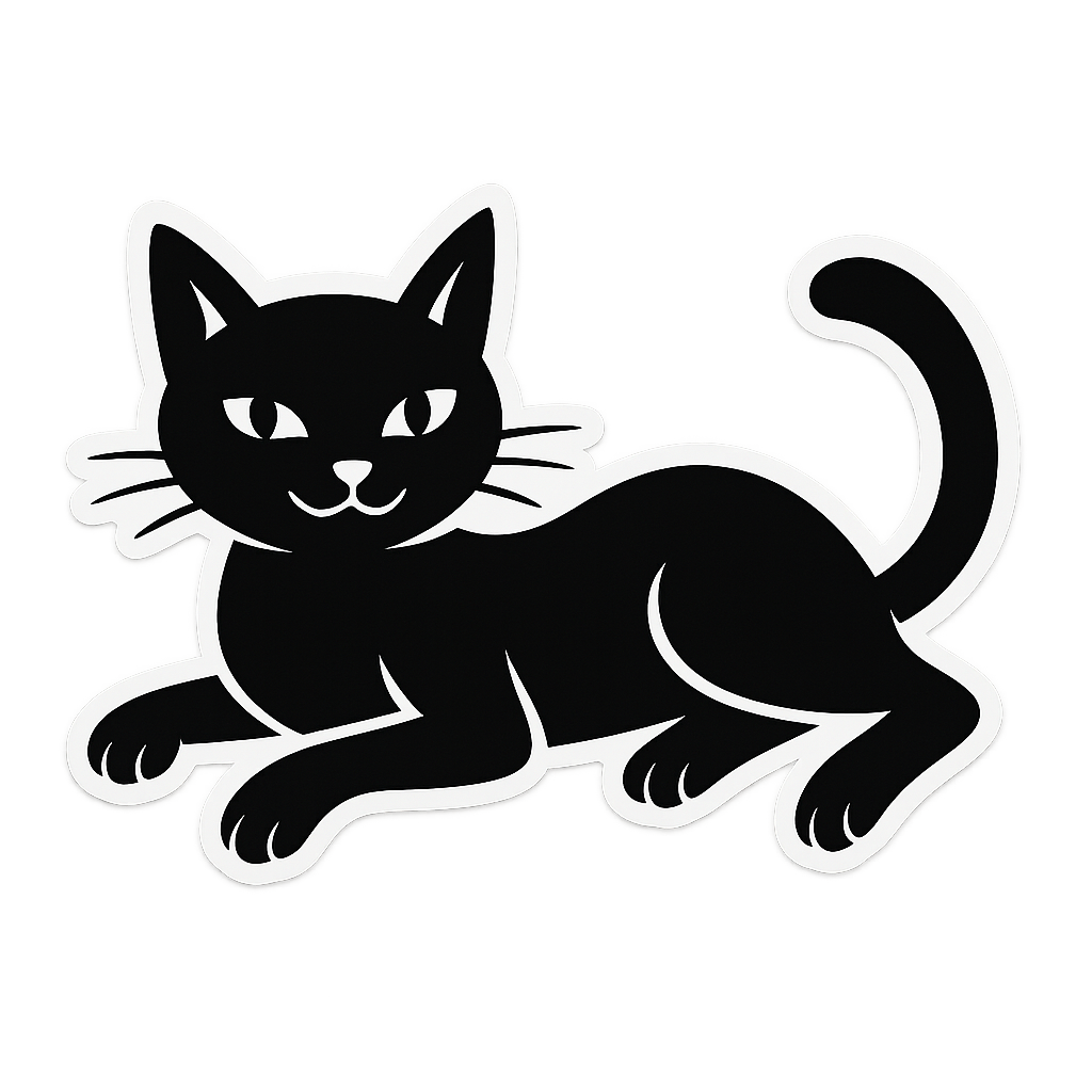 Gatto simpatico in posa distesa