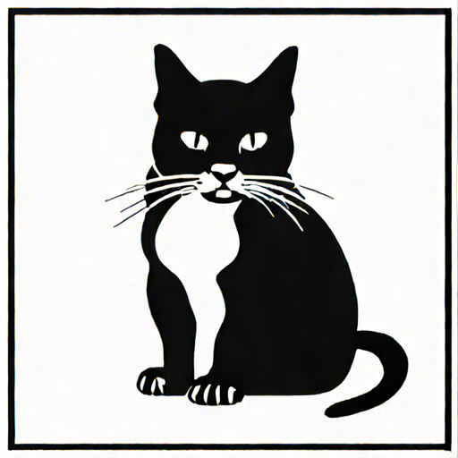 Gatto simpatico in pose diverse - Silhouette per plotter