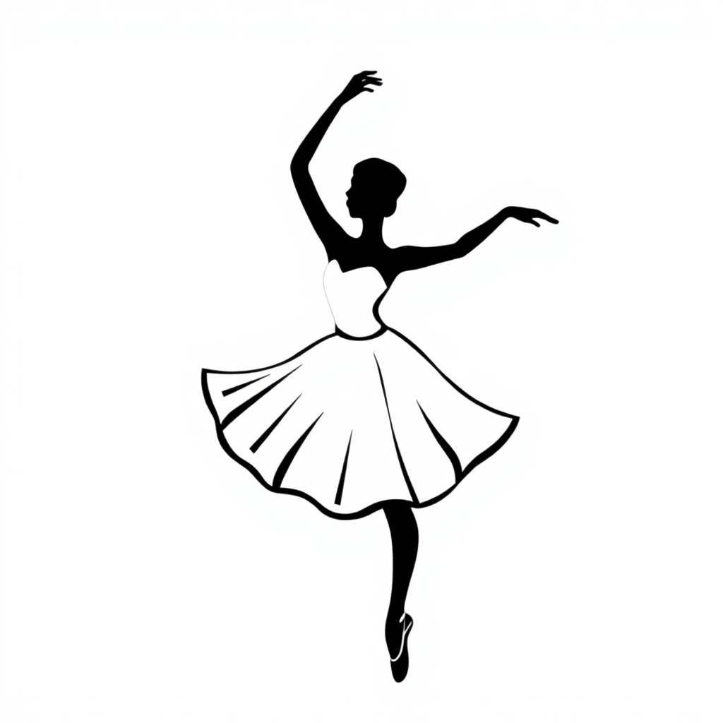 Ballerina in Posa - Adesivo Vetorializzato
