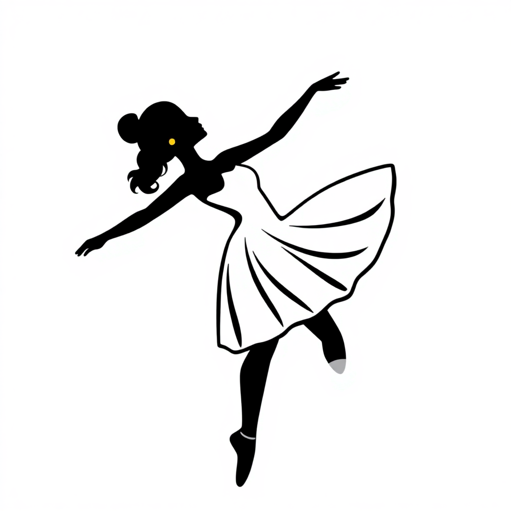 Sticker Ballerina Posa Profilo Laterale
