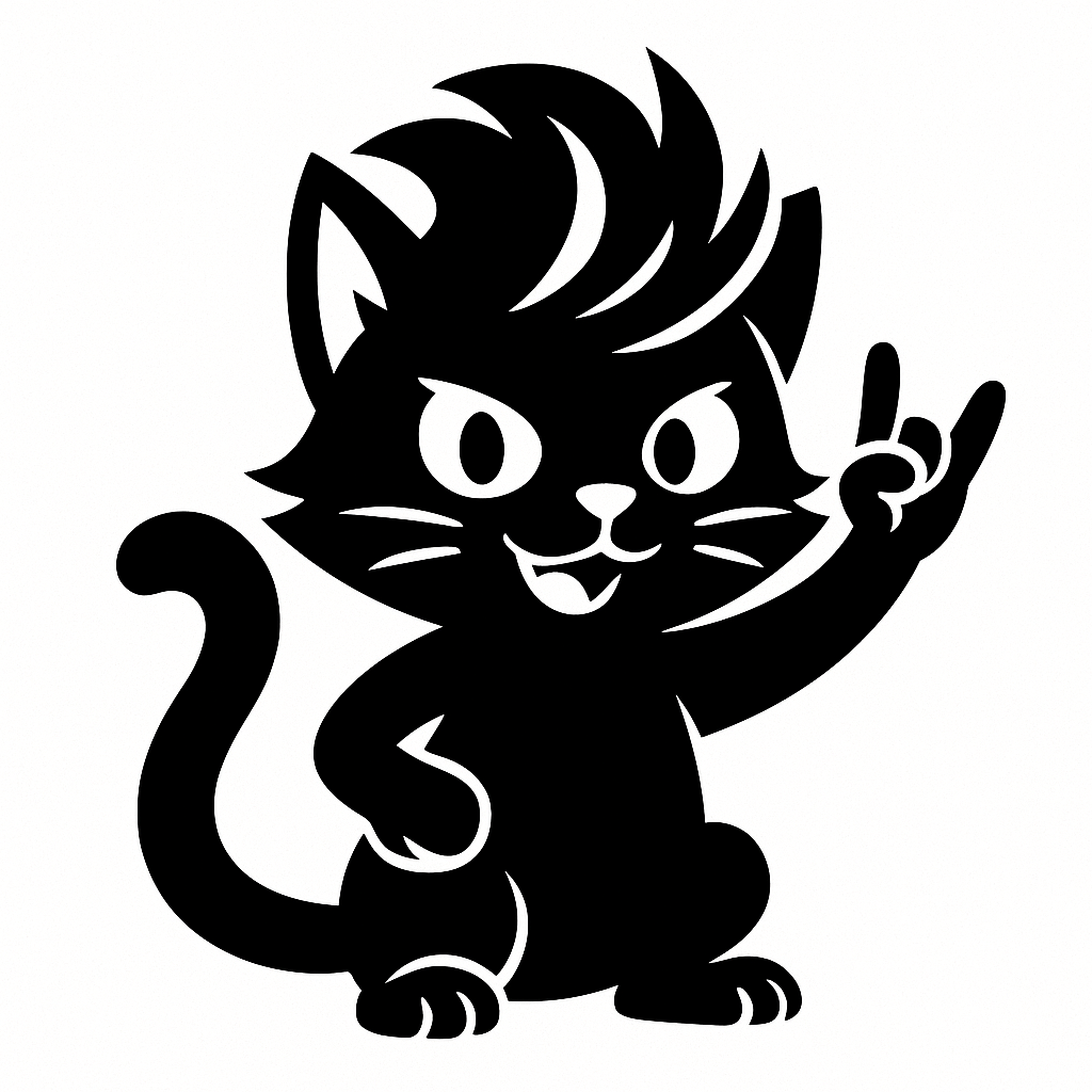 Gatto Rock con Pompadour