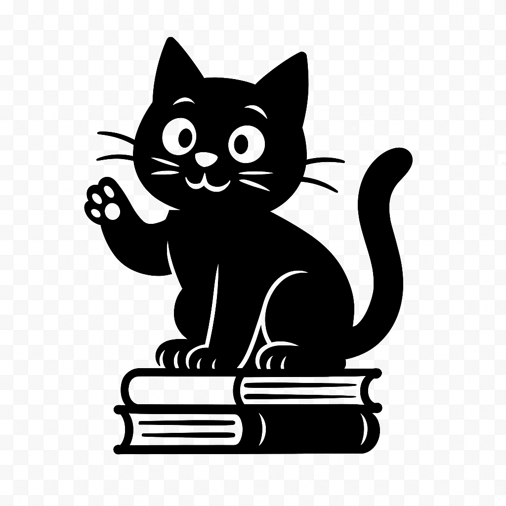 Gatto sui libri