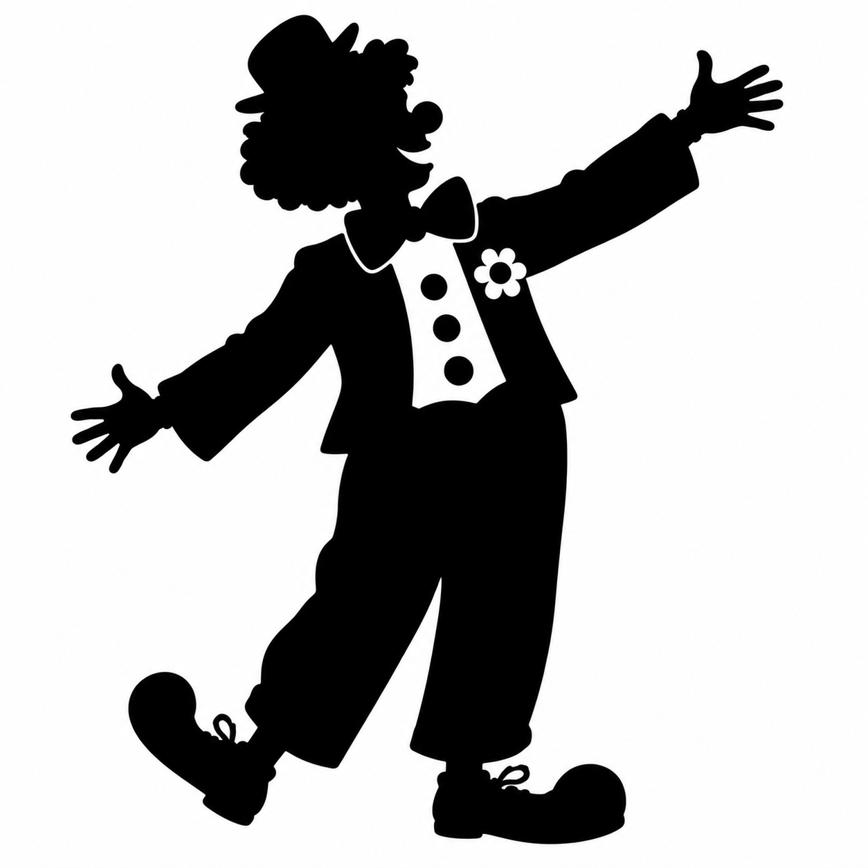 Clown Monochrome Posing