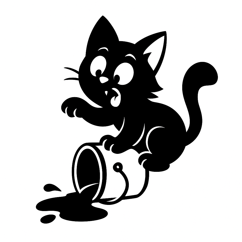 Gatto Creativo con Vernice